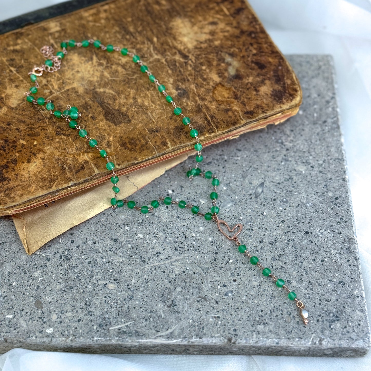 Collana Cristalli multicolore con soggetto in argento rosé e pietra Parigi - 45cm - Lumiere Bijoux