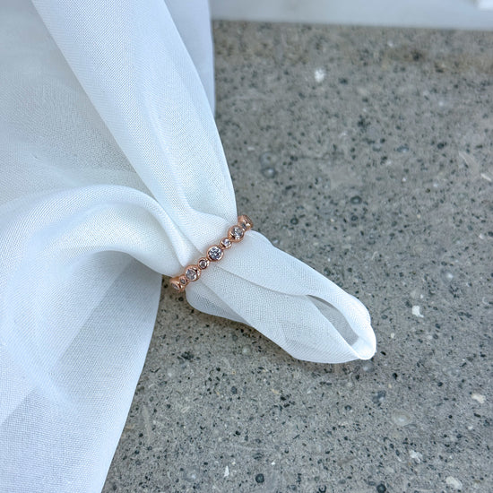 Anello fedina bolle di zirconi multiforme - Lumiere Bijoux