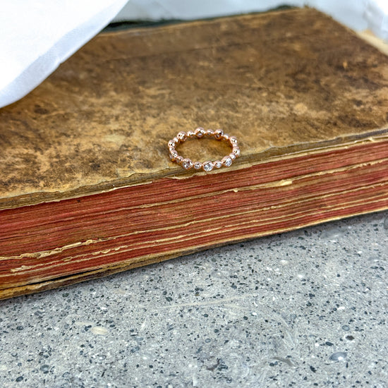 Anello fedina bolle di zirconi multiforme - Lumiere Bijoux