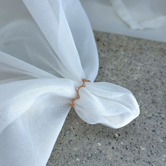 Anello fedina microzirconi a zigzag - Lumiere Bijoux