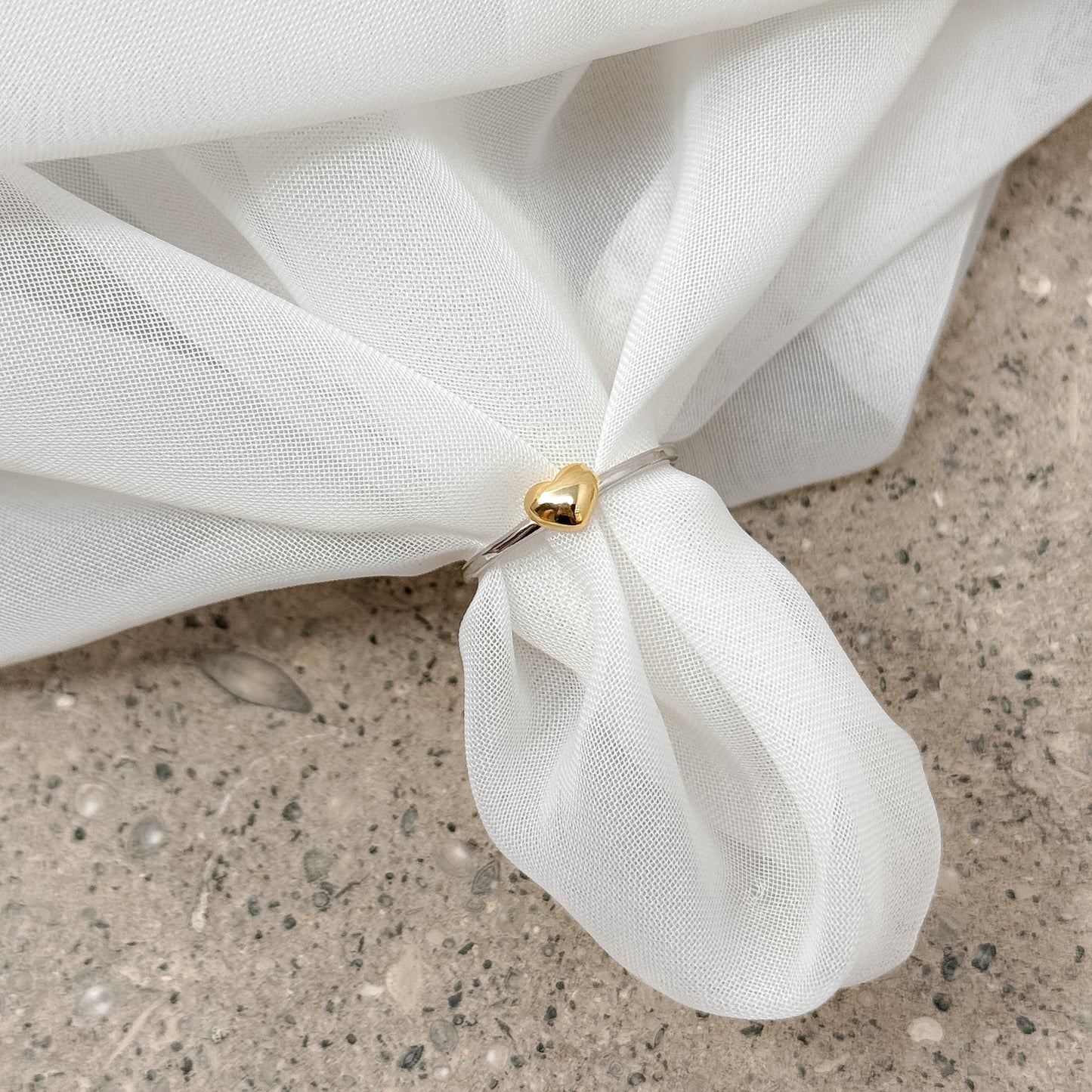 Anello cuore bombato oro - Lumiere Bijoux
