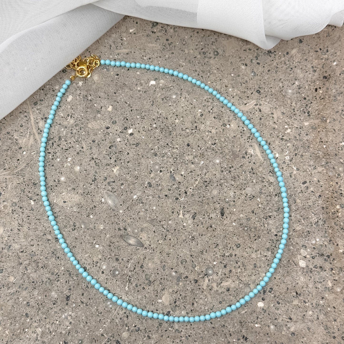 Collana Choker Corallo Rosso Naturale o turchese 36cm base argento rosé - Lumiere Bijoux