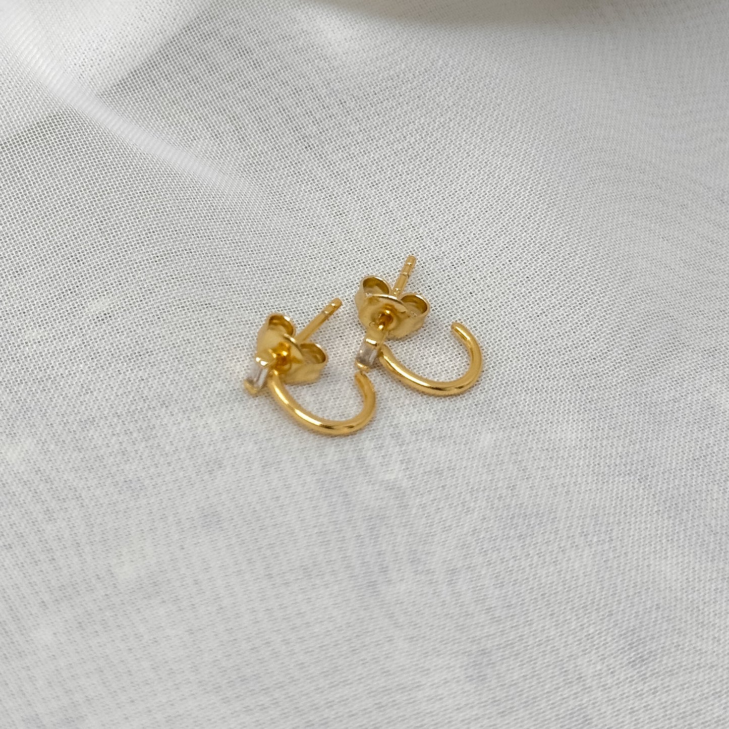 Coppia orecchini cerchietto con zircone rettangolare - Lumiere Bijoux