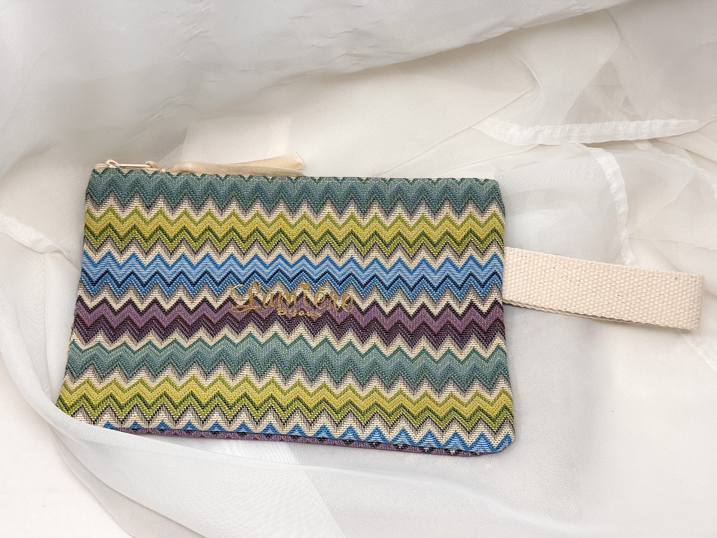 OMAGGIO Pochette Grande con fascia con stampa a zigzag - Lumiere Bijoux