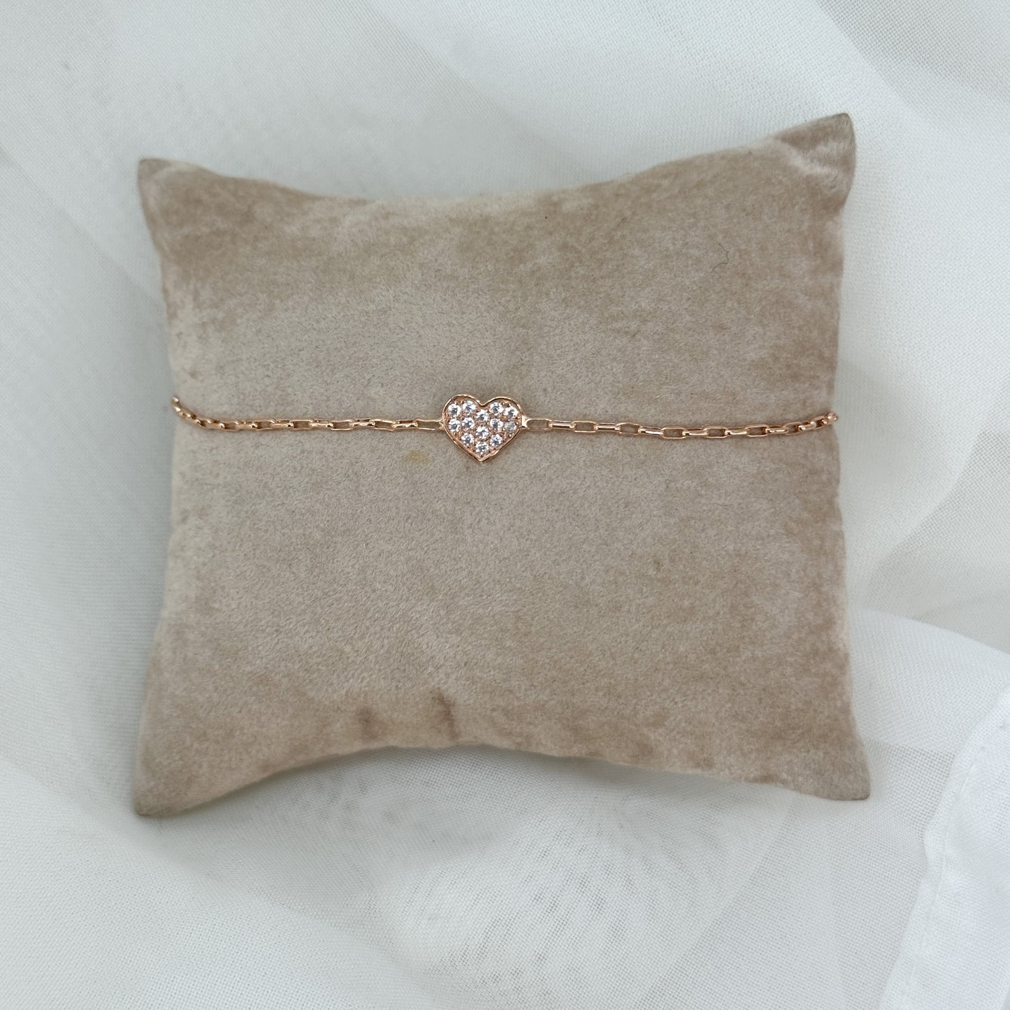 Bracciale catena rolò con soggetto emozionale con zirconi in linea - Lumiere Bijoux