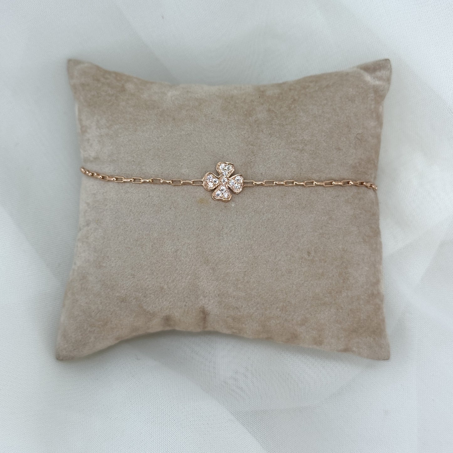 Bracciale catena rolò con soggetto emozionale con zirconi in linea - Lumiere Bijoux