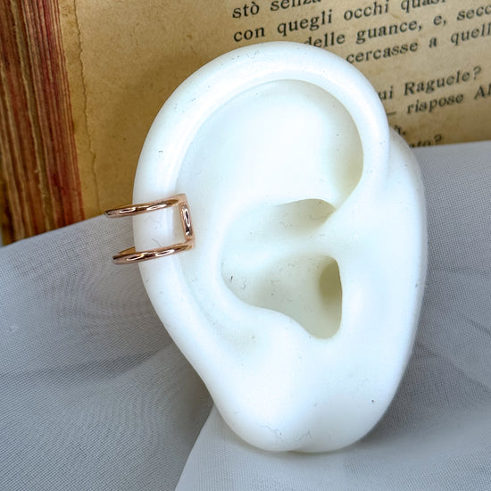 Earcuff due fili lisci sottili - Lumiere Bijoux