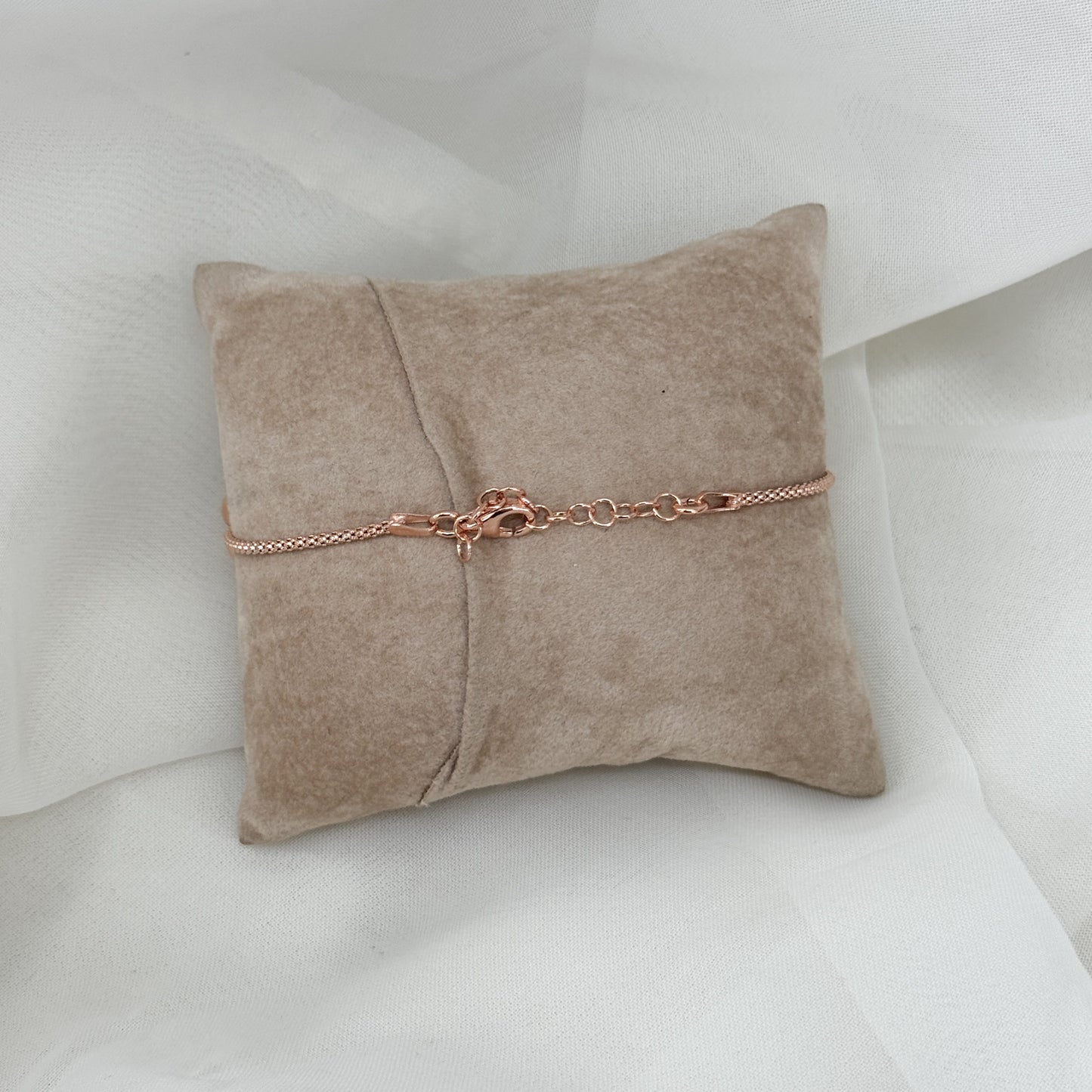 Bracciale catena coreana con tre cuori bombati argento 925 - Lumiere Bijoux