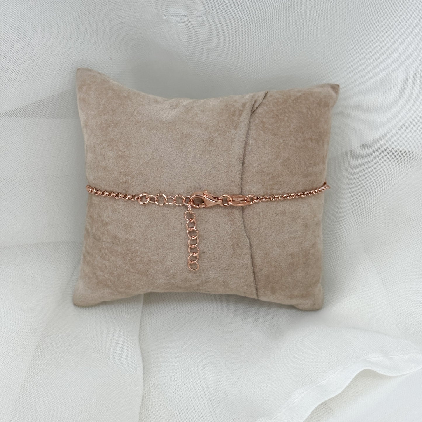 Bracciale catena rolò con 3 cuori vuoti da 1 cm - Lumiere Bijoux