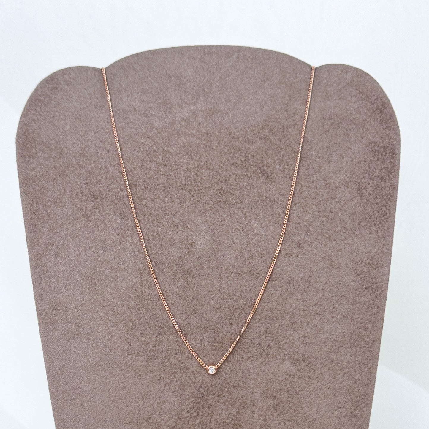 Collana grumette rosè cm 38 con micro punto luce bianco tondo - Lumiere Bijoux