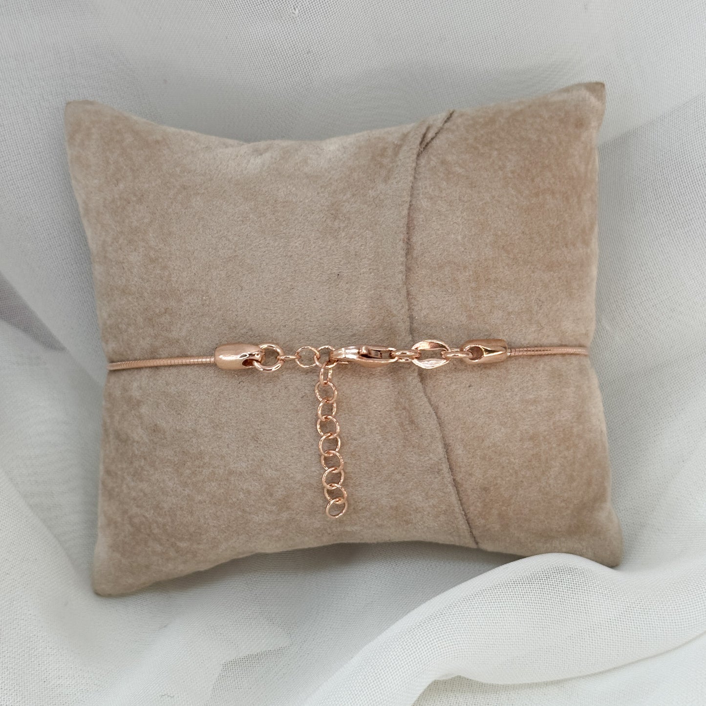 Bracciale semirigido catena snake fine con perla scorrevole - Lumiere Bijoux