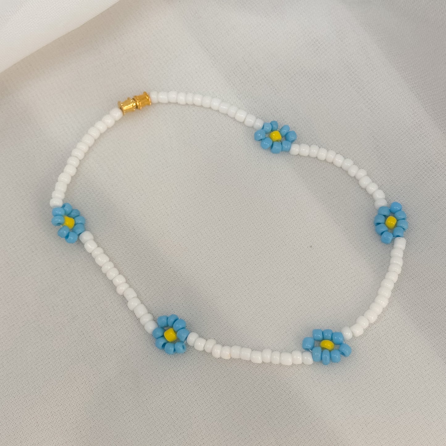 Cavigliera estiva fiorellini con pietre miyuki - Lumiere Bijoux
