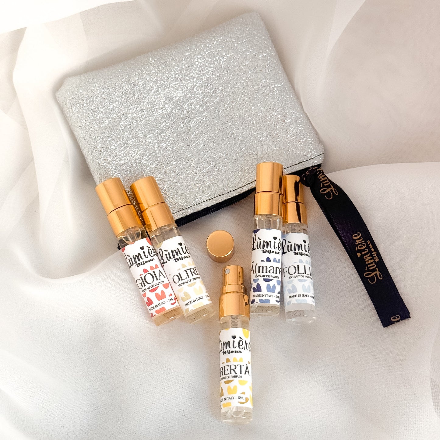 Profumi PER L'ESTATE - 5 ml - kit scoperta + Pochette OMAGGIO - Lumiere Bijoux