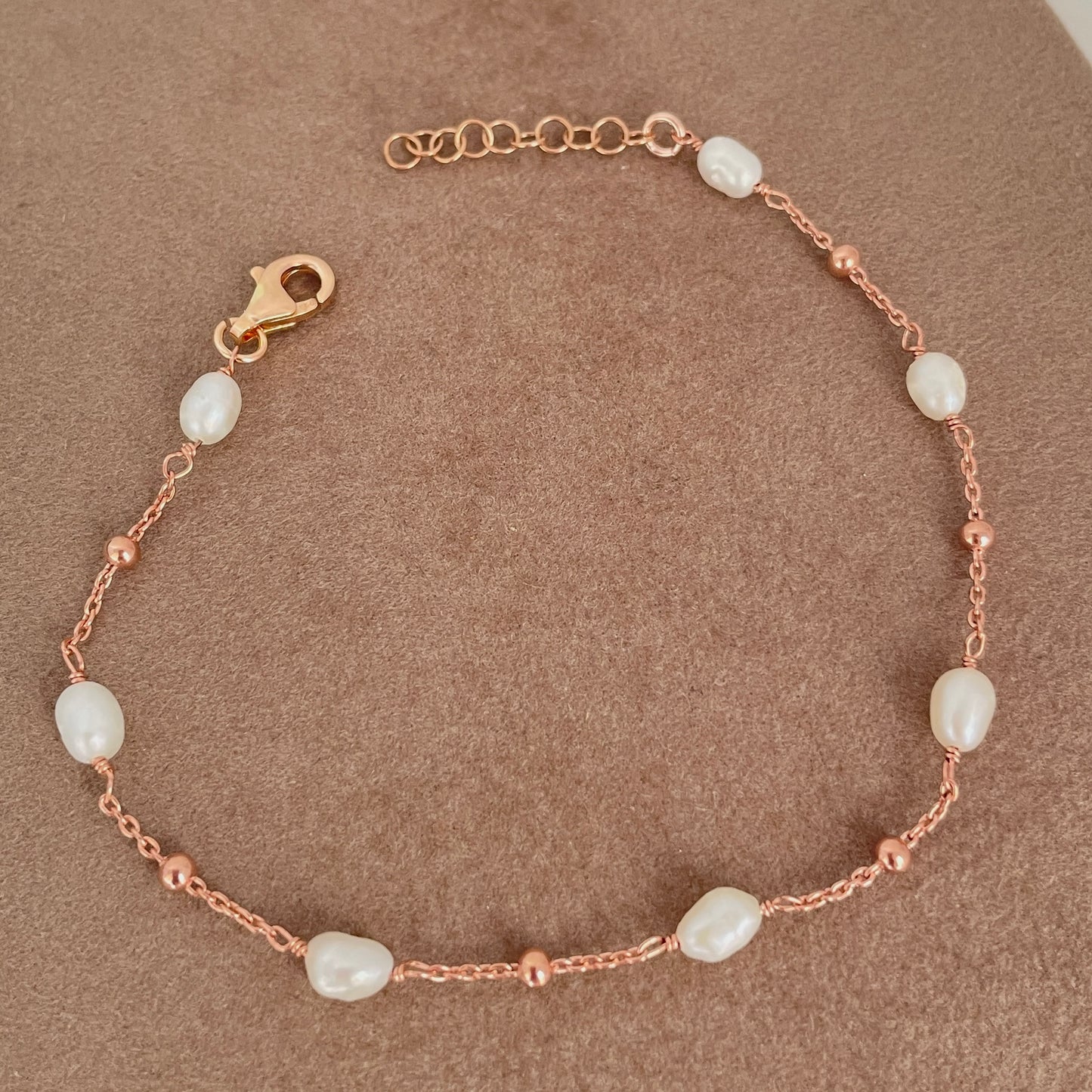 Bracciale pietre zaffiri e perle cm 17 - pezzi unici - Lumiere Bijoux