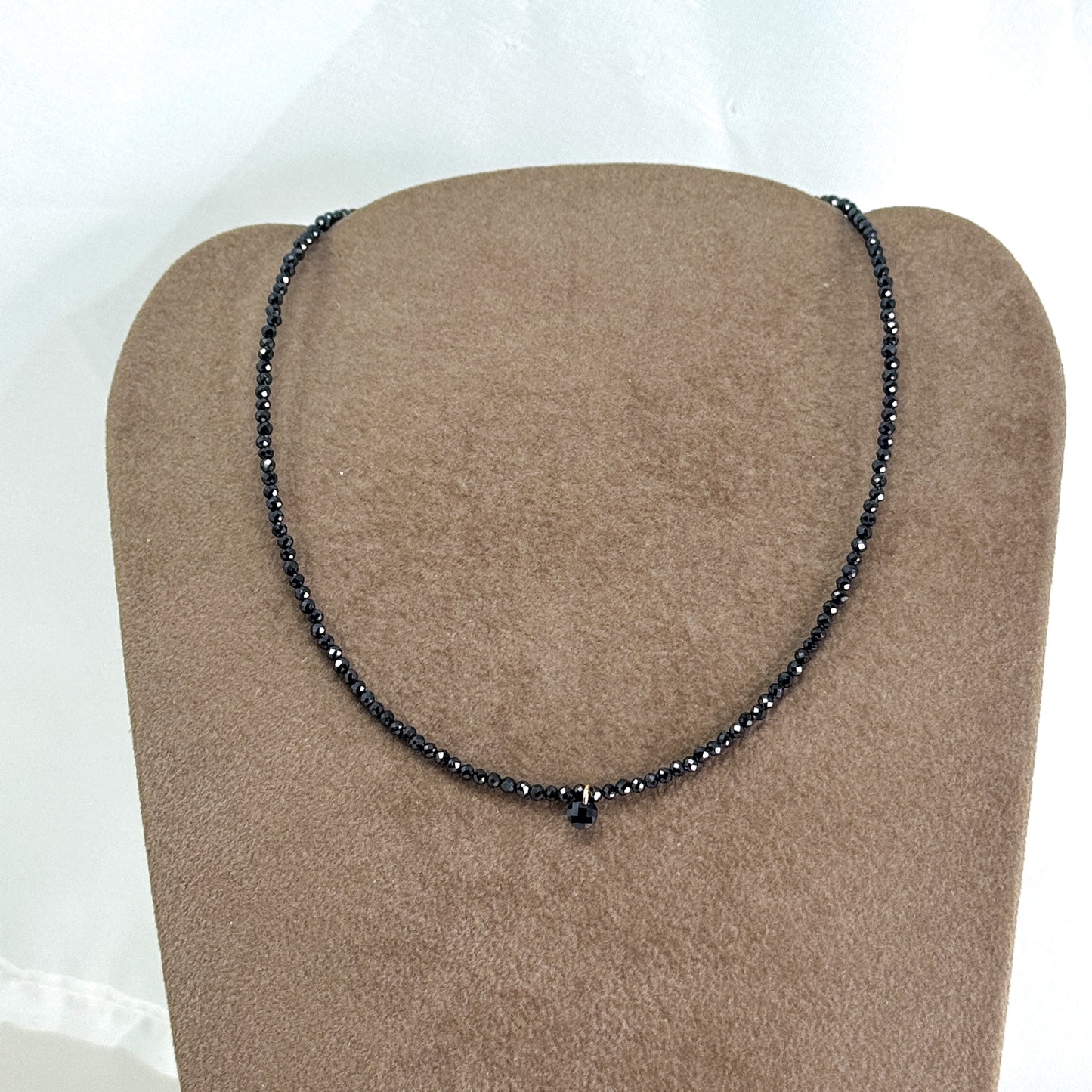 Collana choker 35 cm argento rosé con micro cristalli e zircone pendente - Lumiere Bijoux