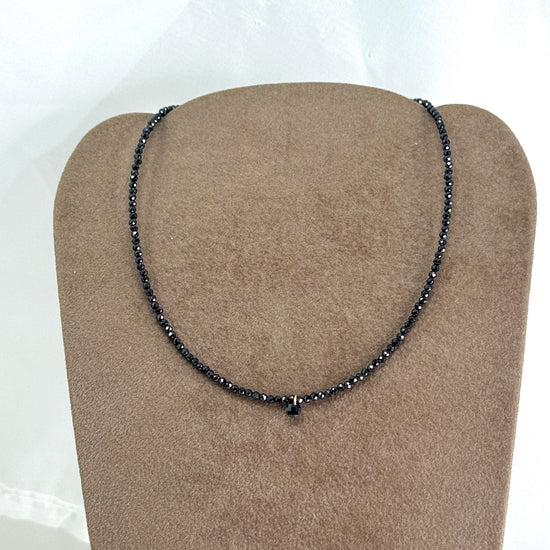 Collana choker 35 cm argento rosé con micro cristalli e zircone pendente - Lumiere Bijoux