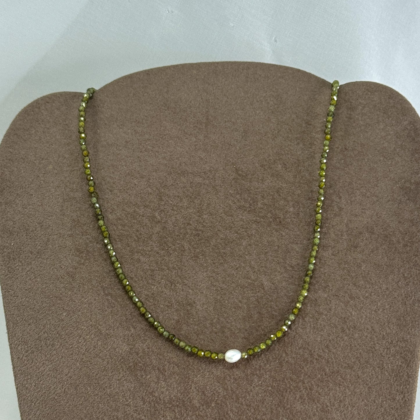 Collane choker Cristalli Colorati e Perla Risino centrale - 35cm - Lumiere Bijoux