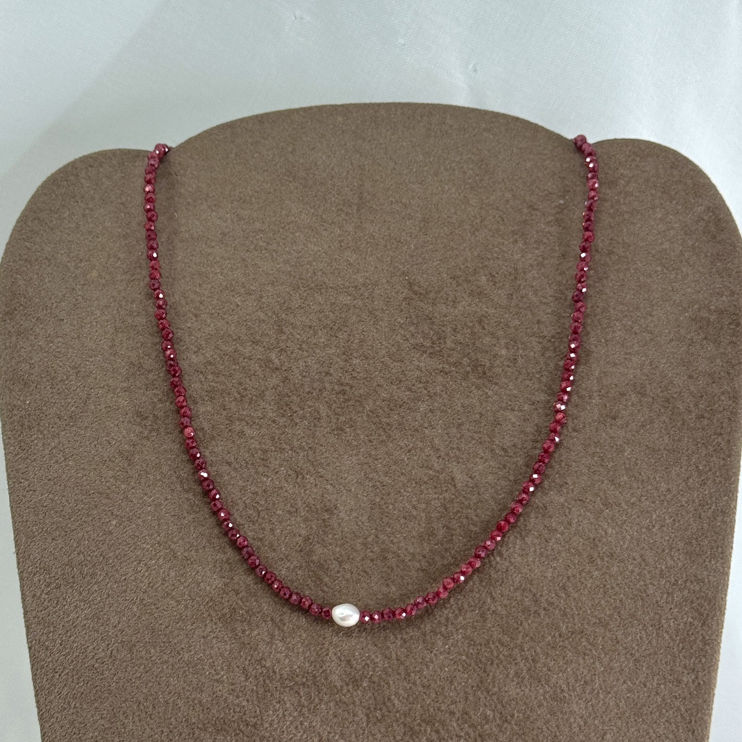 Collane choker Cristalli Colorati e Perla Risino centrale - 35cm - Lumiere Bijoux