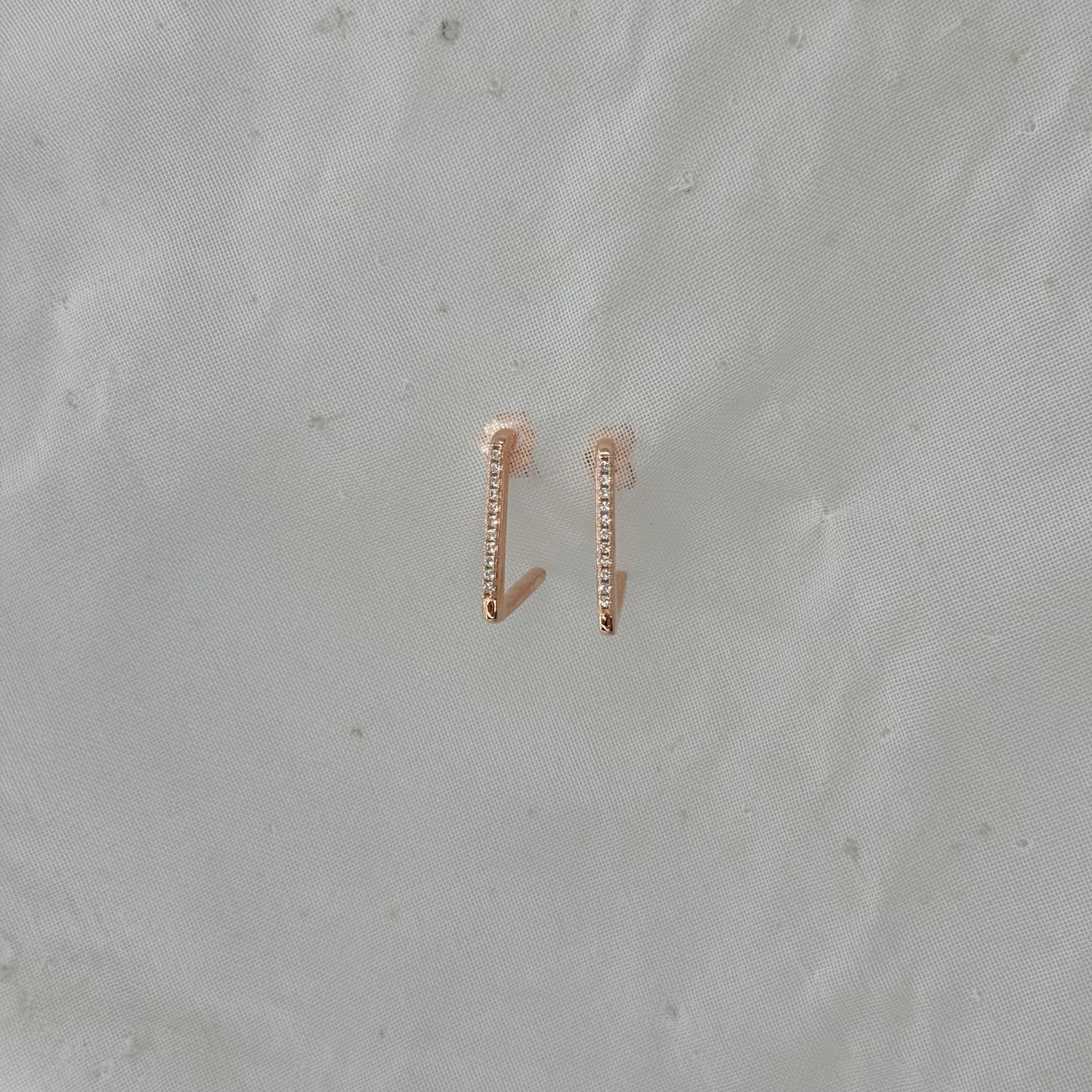 Coppia orecchini rombo zirconi - Lumiere Bijoux