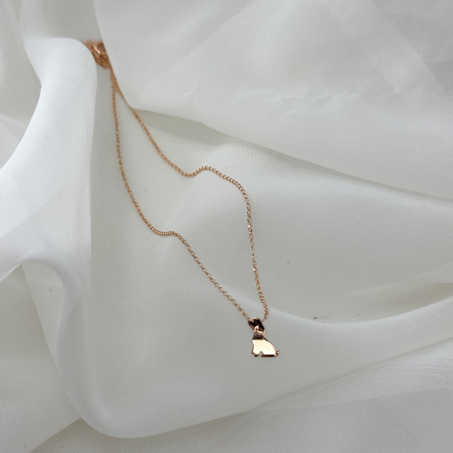Collana catena rolò cm 38 con cane o gatto - Lumiere Bijoux
