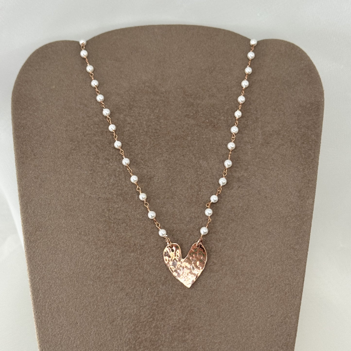 Collana rado perle cuore NINI in linea