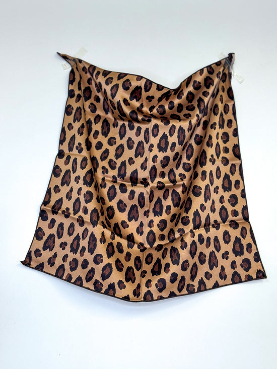 Foulard 100% seta - Leopardato Caramello - Lumiere Bijoux