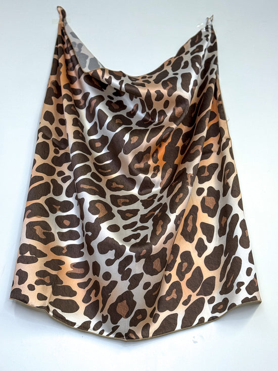 Foulard 100% seta - 70x70 cm Animalier rosa pesca - Lumiere Bijoux