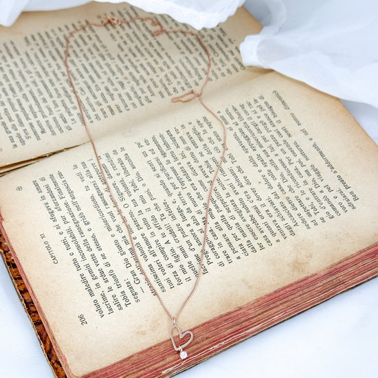 Collana lunga cm 60 catena veneziana con cuore Mykonos con perla o punto luce pendente - Lumiere Bijoux