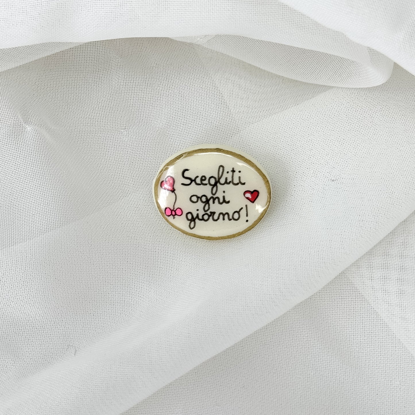 Spille Ceramica Dipinta a Mano con frasi e soggetti - Lumiere Bijoux