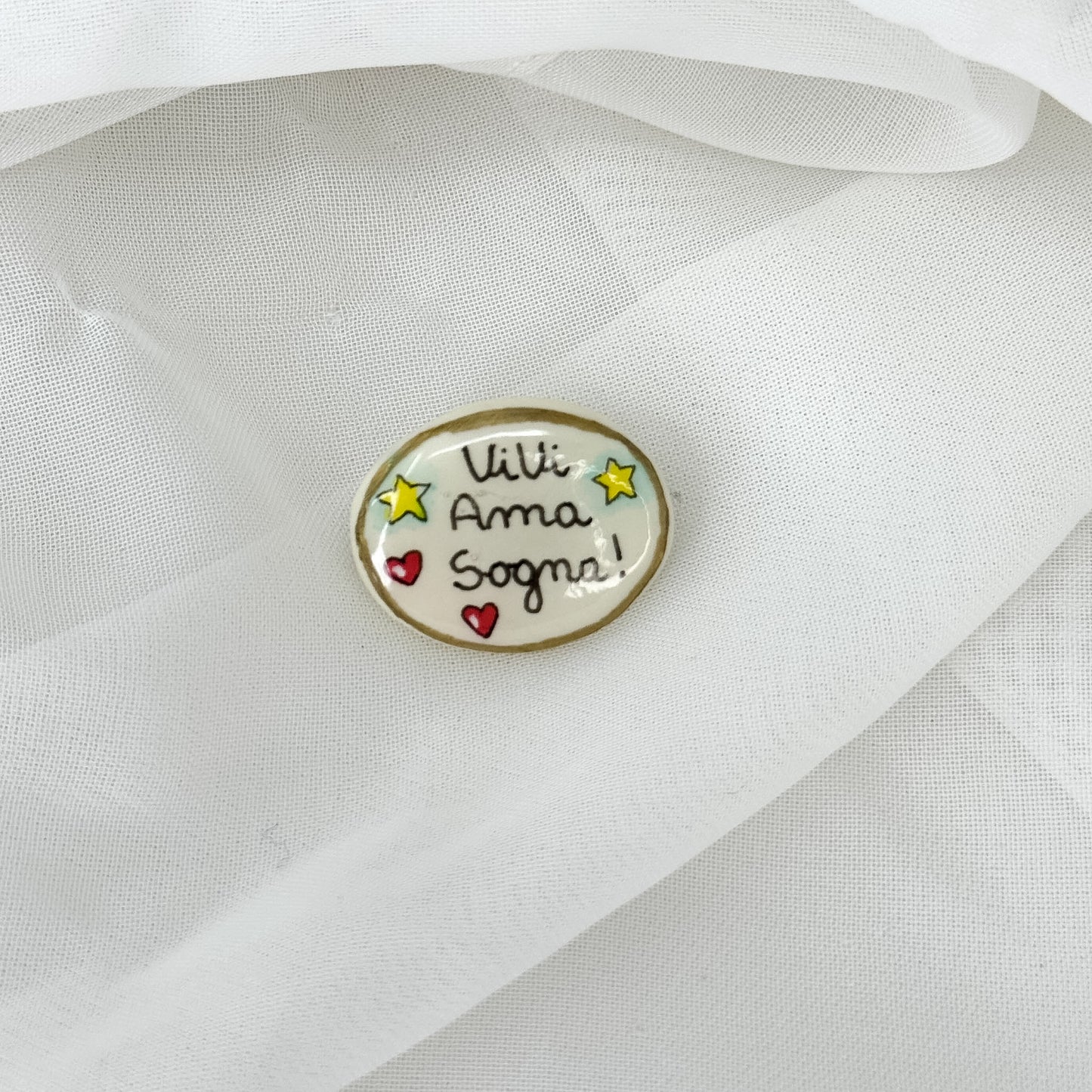 Spille Ceramica Dipinta a Mano con frasi e soggetti - Lumiere Bijoux