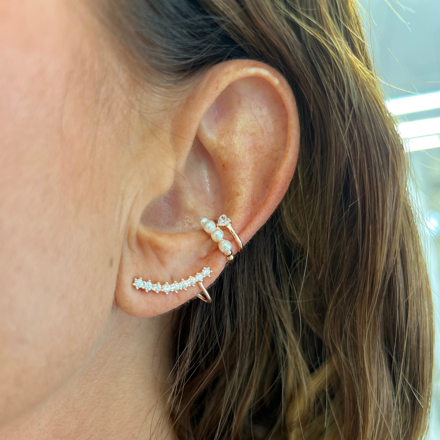 Coppia orecchino magico con zirconi - Lumiere Bijoux