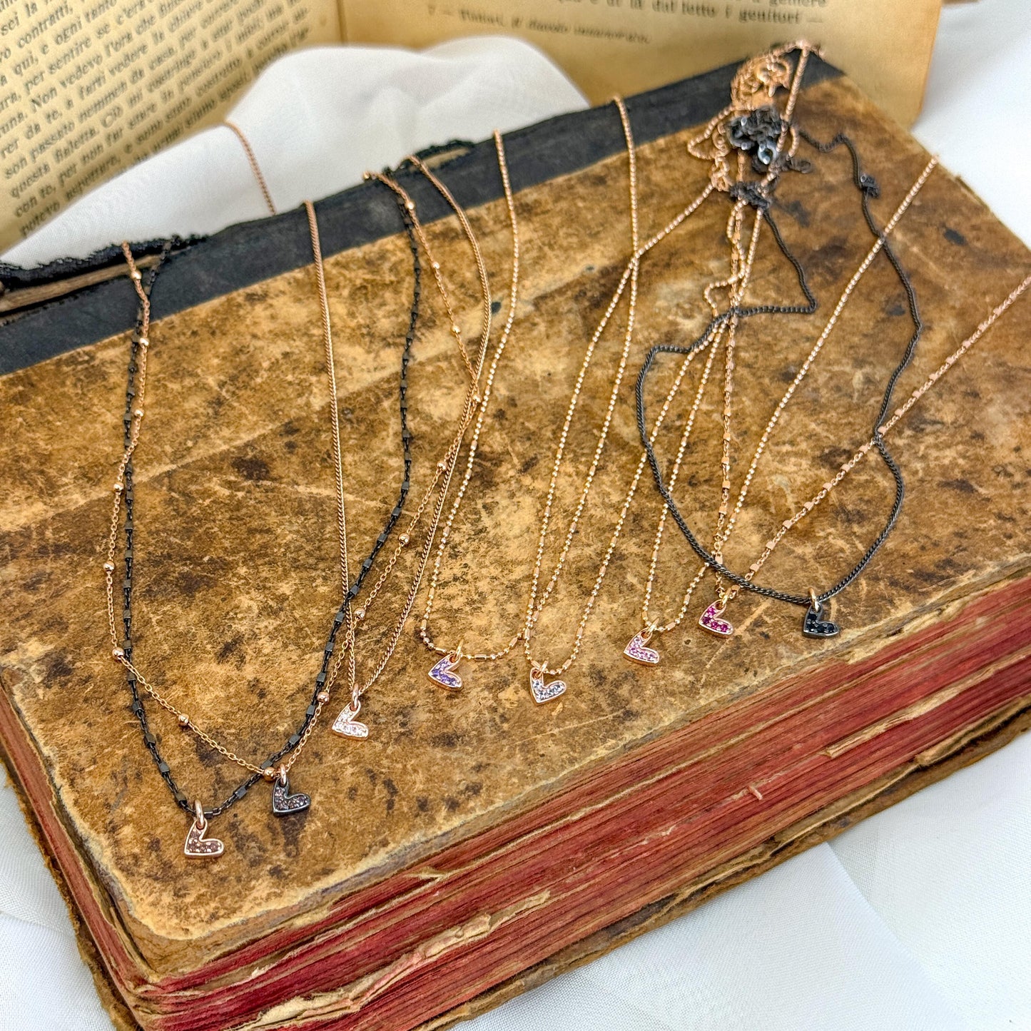 Collana choker cm 35 con micro cuore coccoloso dell'amore - Lumiere Bijoux