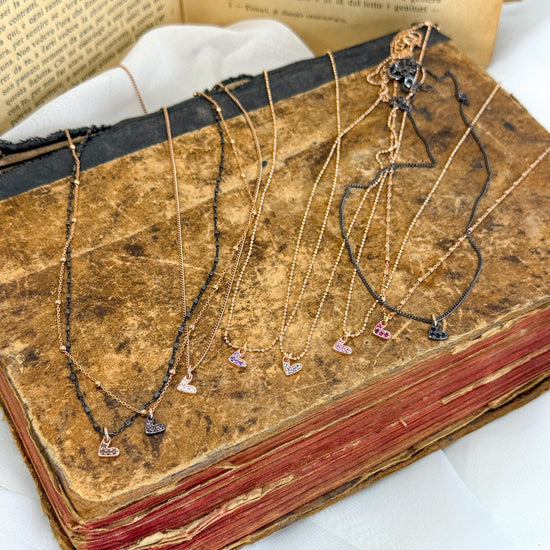 Collana choker cm 35 con micro cuore coccoloso dell'amore - Lumiere Bijoux