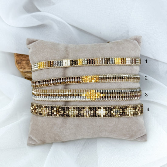 Bracciali Parigi pietre miyuky cioccolato - Lumiere Bijoux