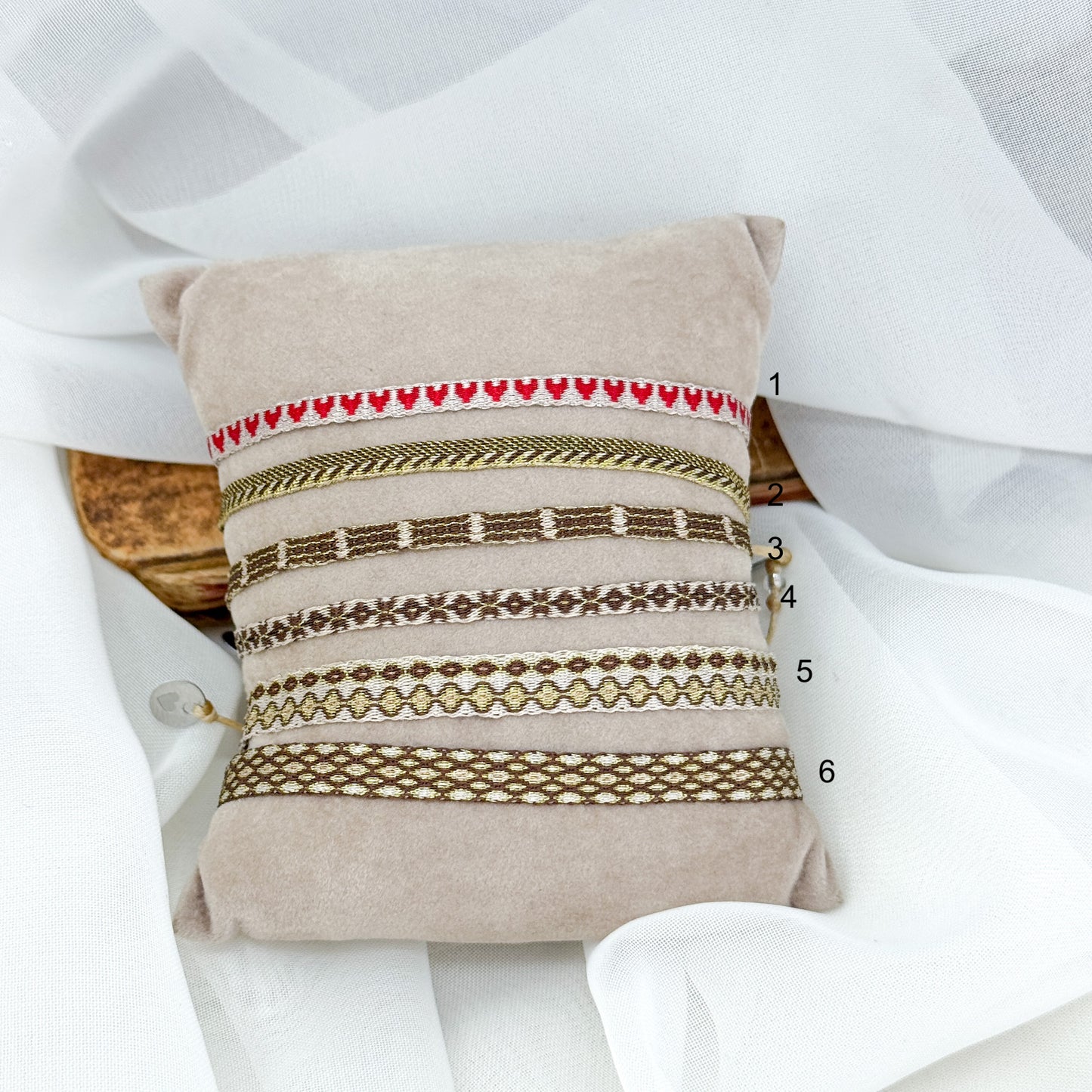 Bracciale Parigi tessuto intrecciato con fili lurex regolabile - Lumiere Bijoux