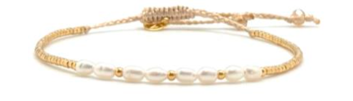 Bracciale regolabile perle miyuky e perle - Lumiere Bijoux