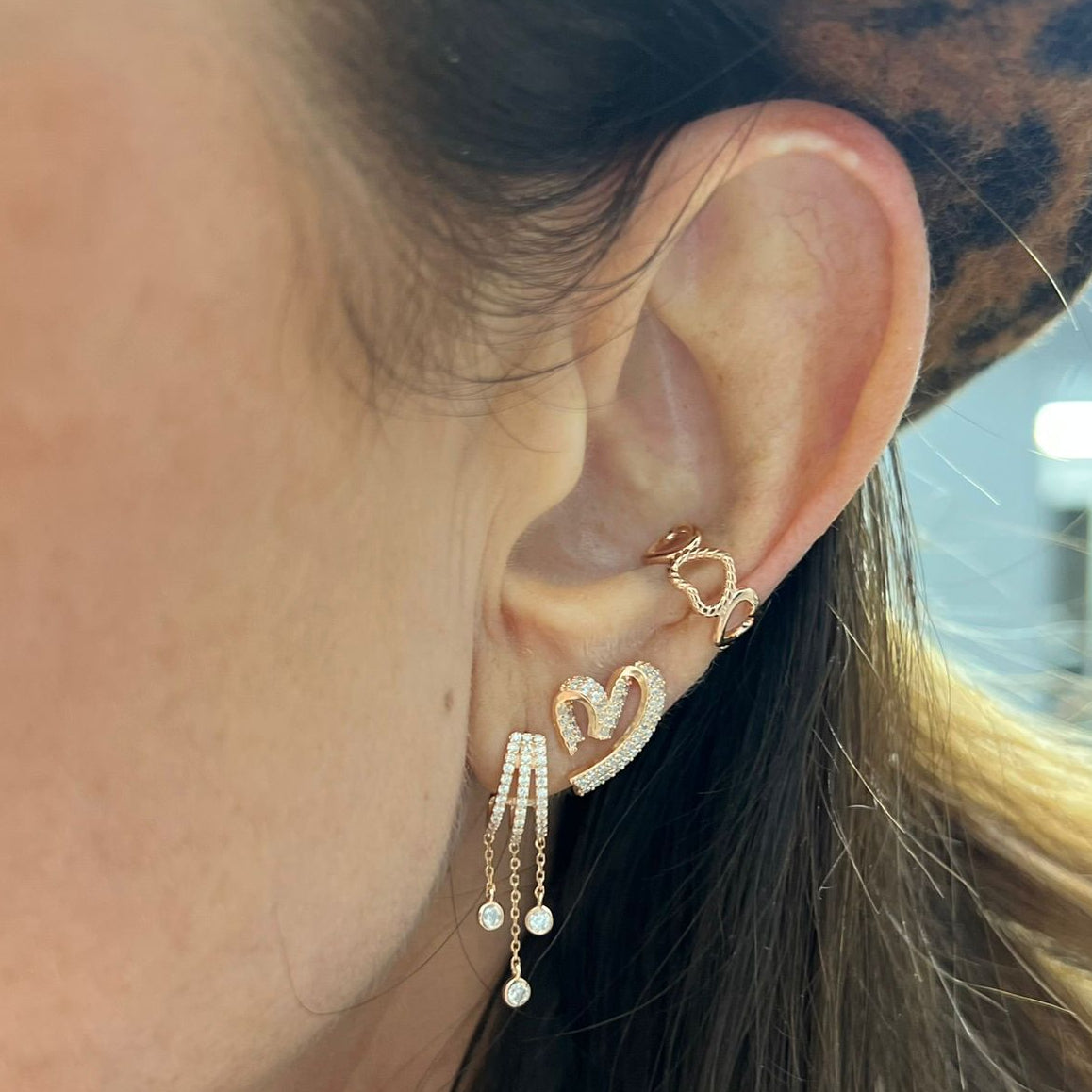 Earcuff cuori - Lumiere Bijoux