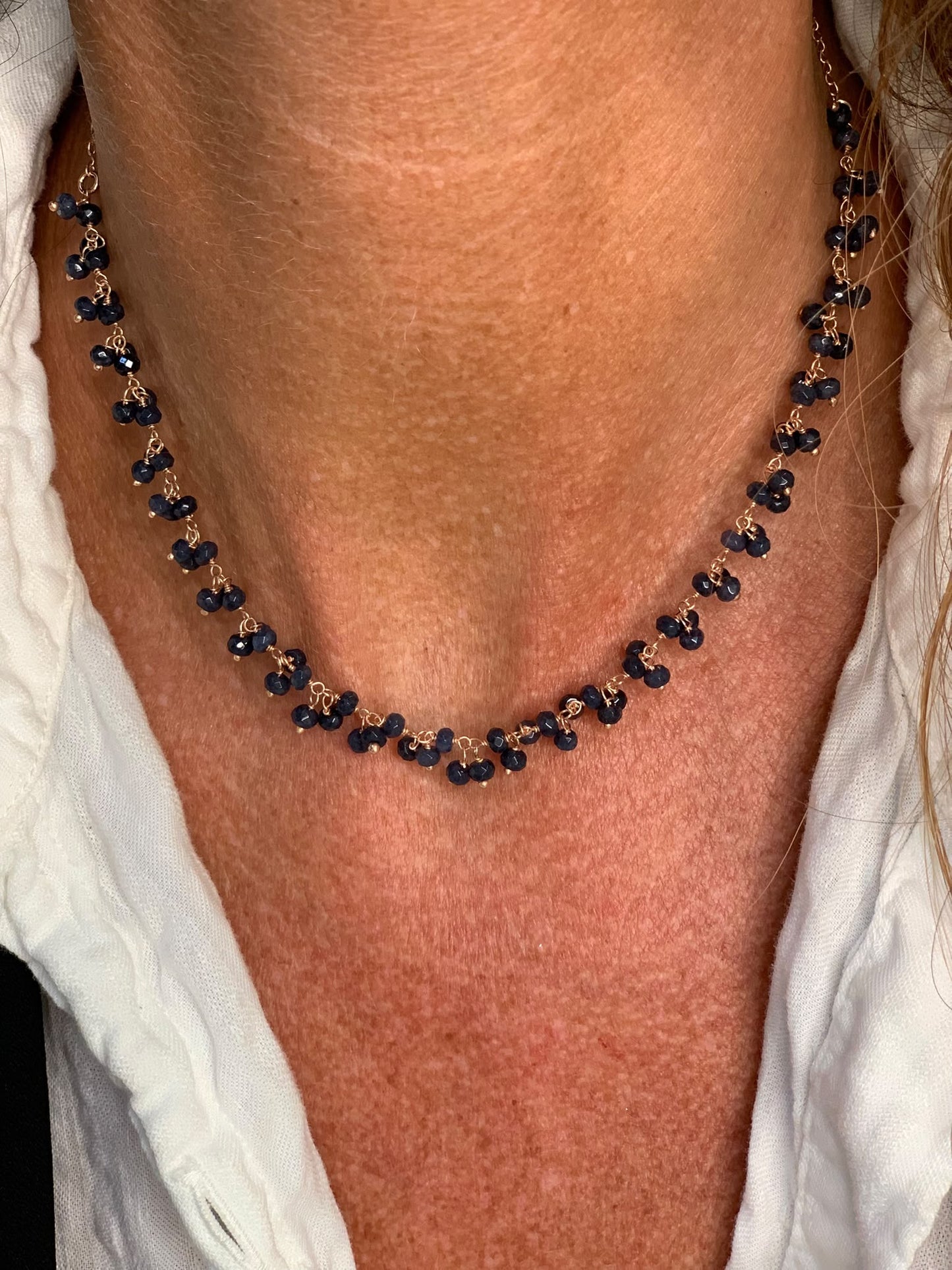 Collana grappolini pietre naturali o perle - Lumiere Bijoux