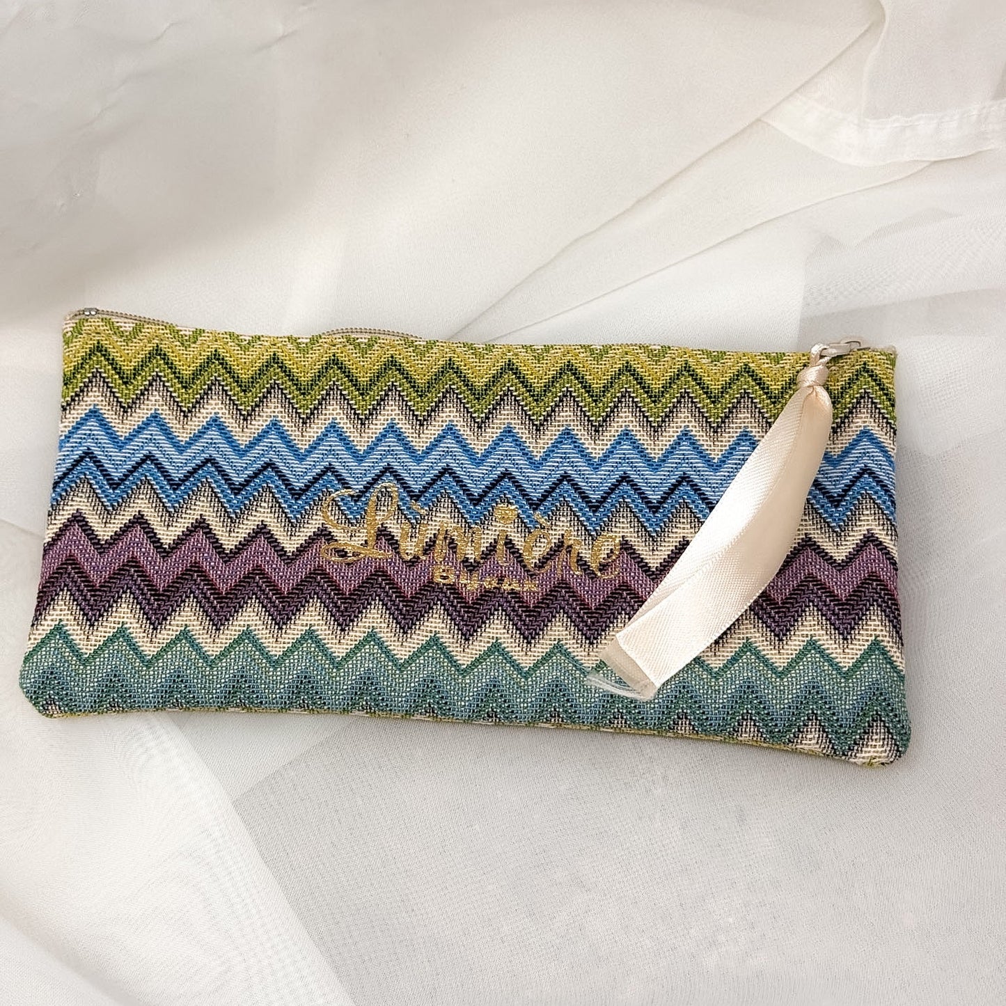 OMAGGIO Pochette/Astuccio medio con stampa zigzag - Lumiere Bijoux