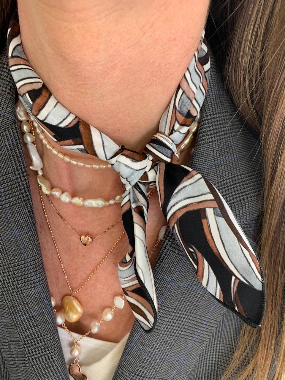 Foulard 100% seta - Intrecci - Lumiere Bijoux