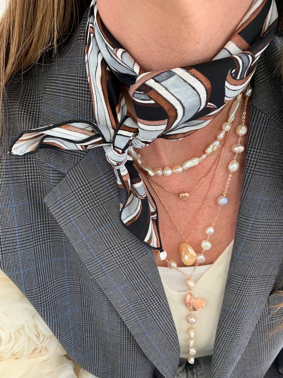 Foulard 100% seta - Intrecci - Lumiere Bijoux