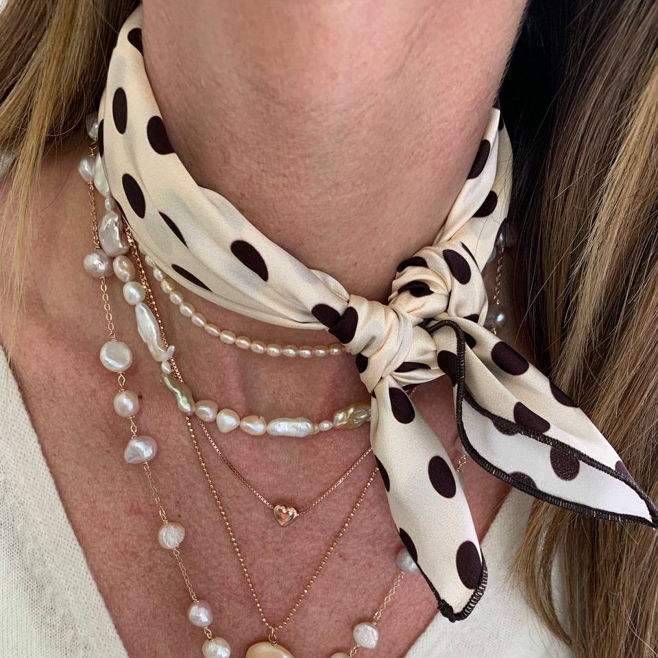 Foulard 100% seta - Pretty Woman Vaniglia - Lumiere Bijoux