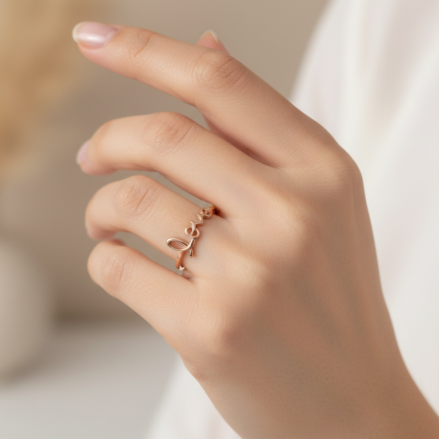 Anello Love rosè su misura 11 - pezzo unico - Lumiere Bijoux