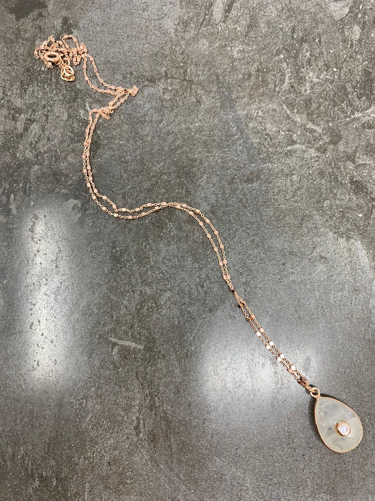 Collana catena dadini cm 60 con Pietre di Parigi - pezzi unici