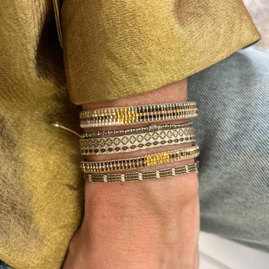 Bracciali Parigi pietre miyuky cioccolato - Lumiere Bijoux