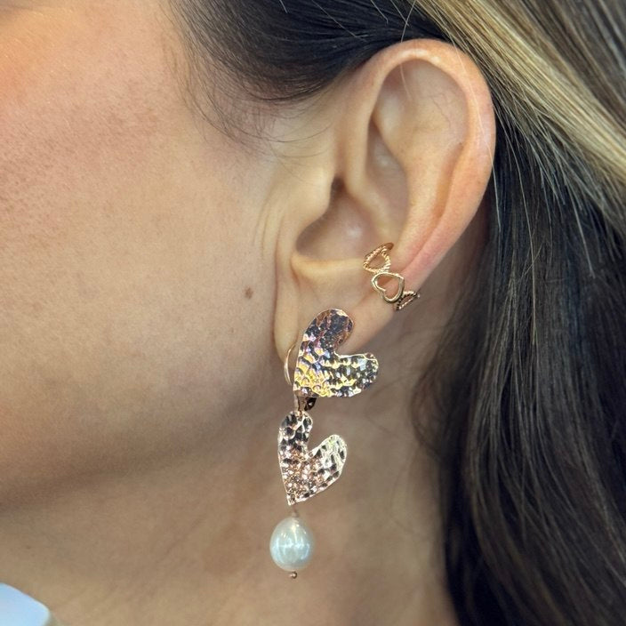 Coppia orecchini lobo cuore NINI - Lumiere Bijoux