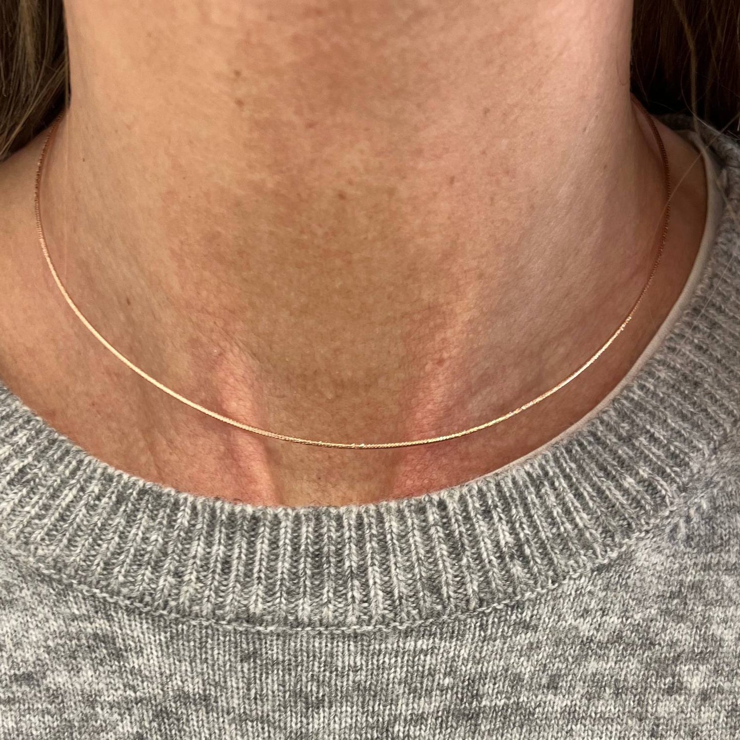 Collana semirigida diamantata cm 38