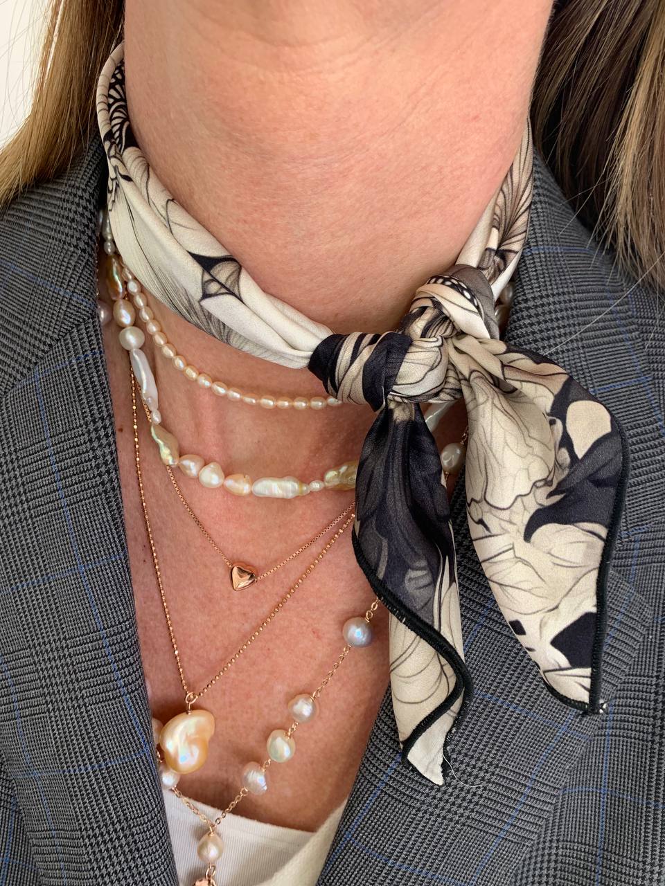 Foulard 100% seta - Equilibrio ribelle - Lumiere Bijoux