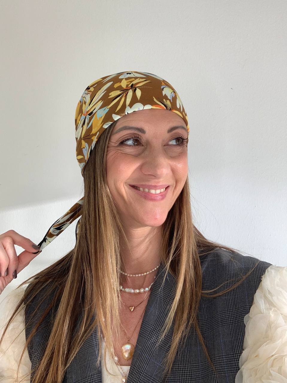 Foulard 100% seta - Fiori d'Ambra - Lumiere Bijoux