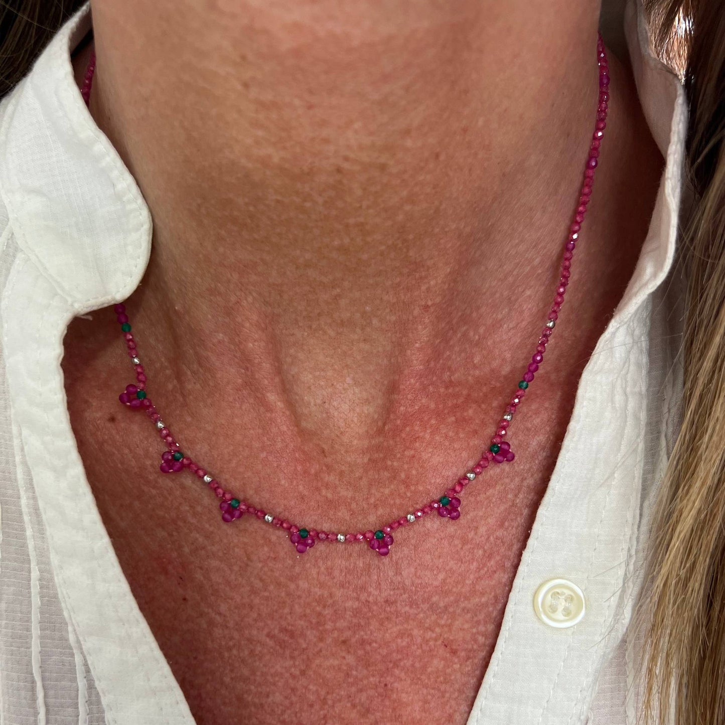 Collana in perline Miyuki a fiore cm 40 Lùmière Bijoux | Collezione Sapore di Mare - Lumiere Bijoux